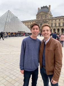 Trevor Hoffman and Blake Pawley in Paris, France.
