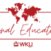 Text reads international education week WKU with a map icon